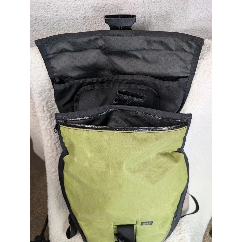 Mission Workshop Rambler Backpack Olive Green Black Expandable Made in USA
